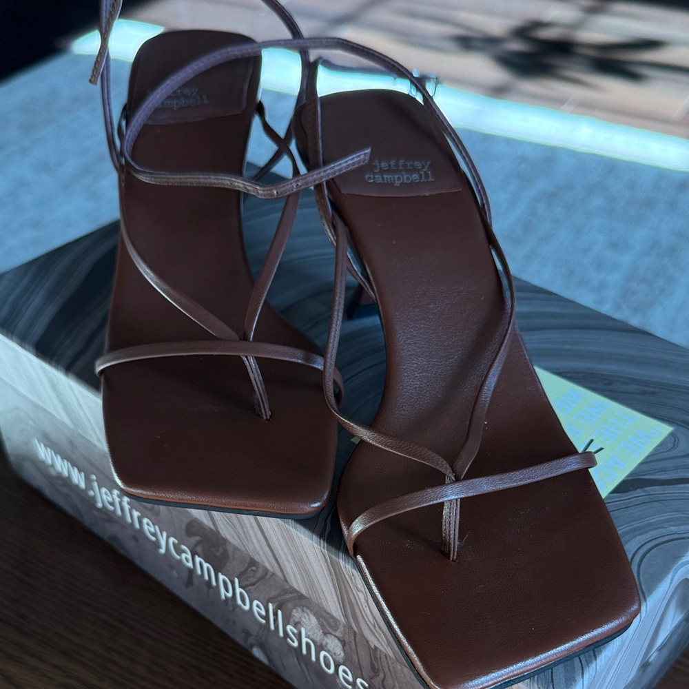 NWT Jeffrey Campbell Chocolate Strappy Heels